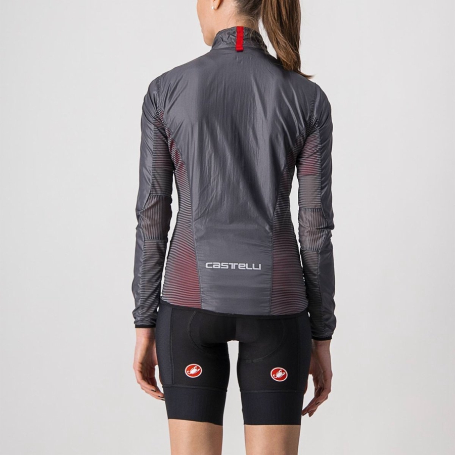 Castelli ARIA SHELL W Beskyttelse Dame Mørke Grå | 517409TLD