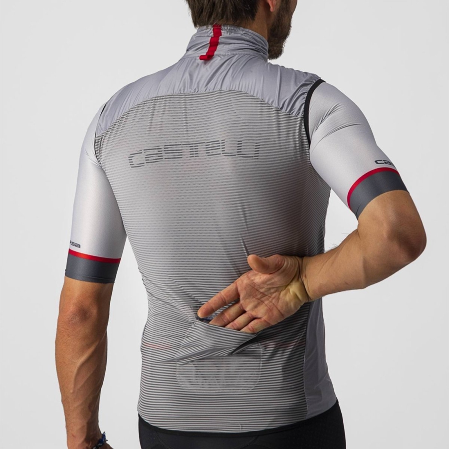 Castelli ARIA Vest Herre Sølv Grå | 905421GUZ