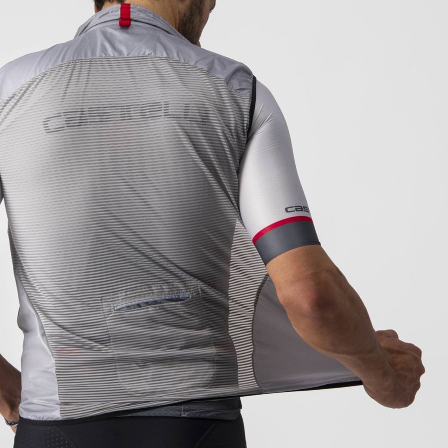 Castelli ARIA Vest Herre Sølv Grå | 905421GUZ