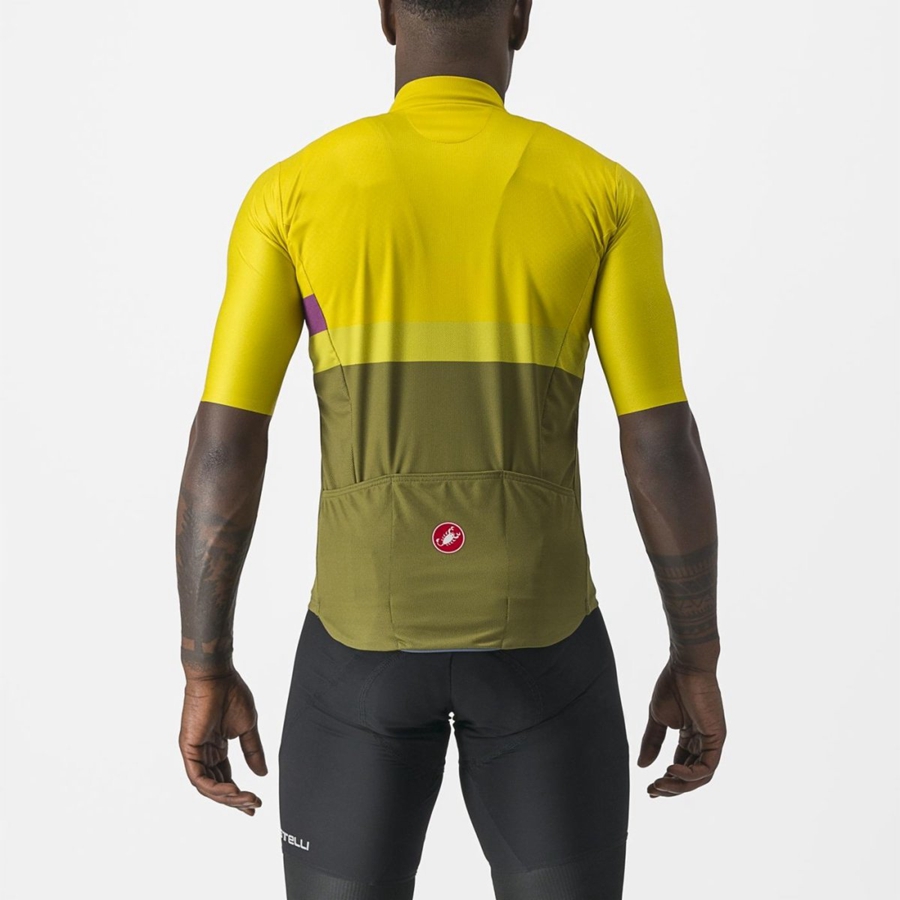 Castelli A BLOCCO Jersey Herre Grønn | 824150AOY