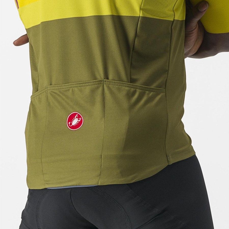 Castelli A BLOCCO Jersey Herre Grønn | 824150AOY