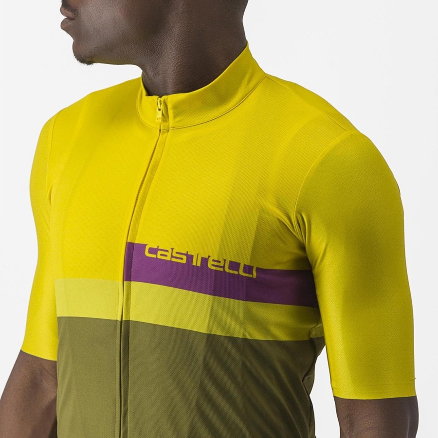 Castelli A BLOCCO Jersey Herre Grønn | 824150AOY