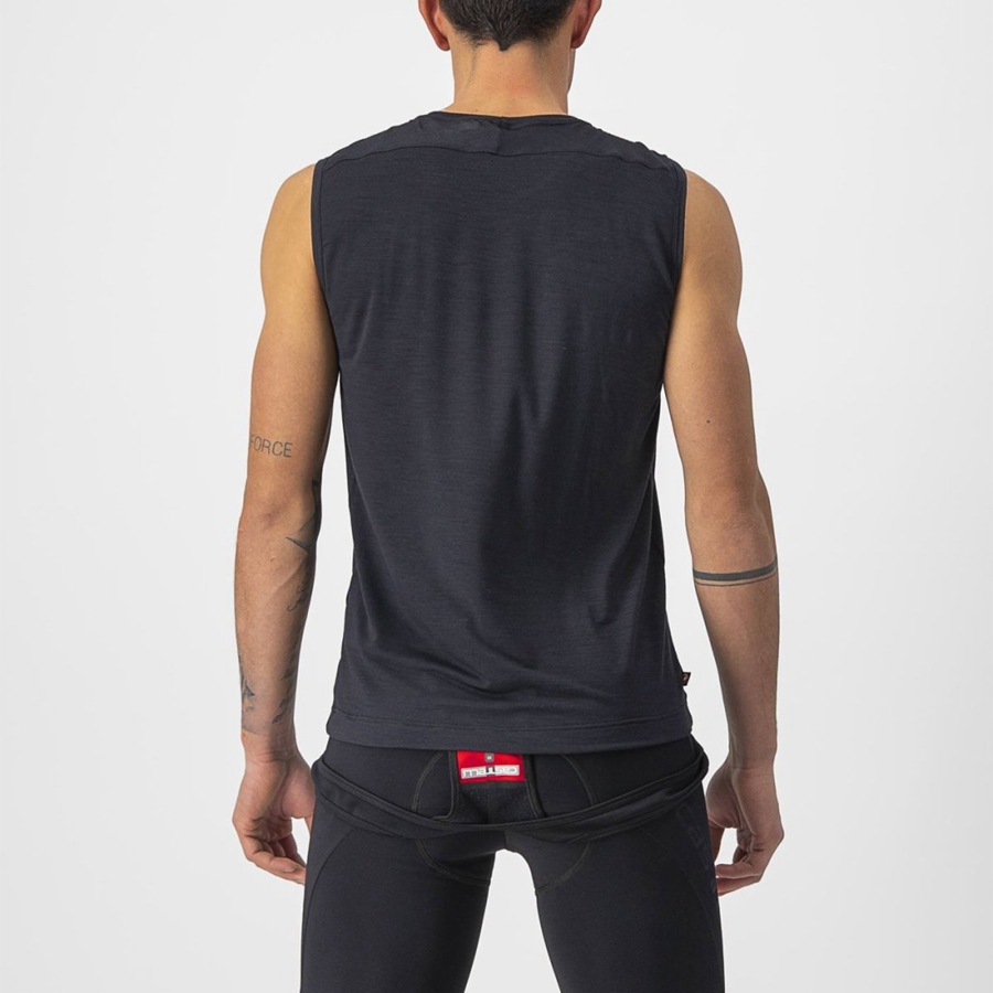 Castelli BANDITO WOOL SLEEVELESS Basislag Herre Svarte | 089342ULA