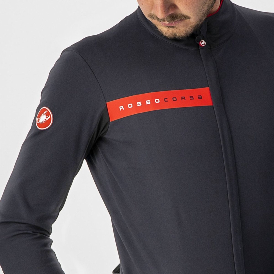 Castelli BETA RoS Jakker Herre Svarte Rød | 481760MRO