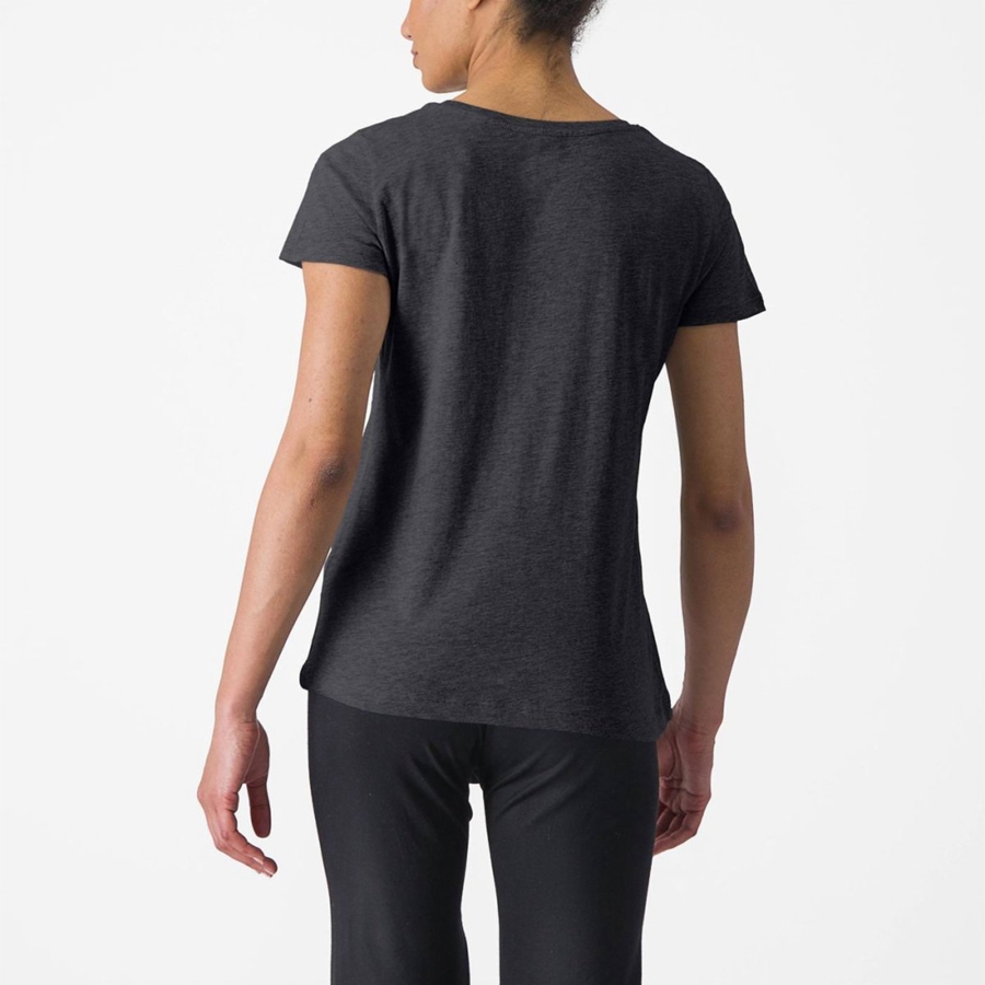 Castelli CASTELLI CLASSICO W TEE Casual Dame Svarte | 289016QLH