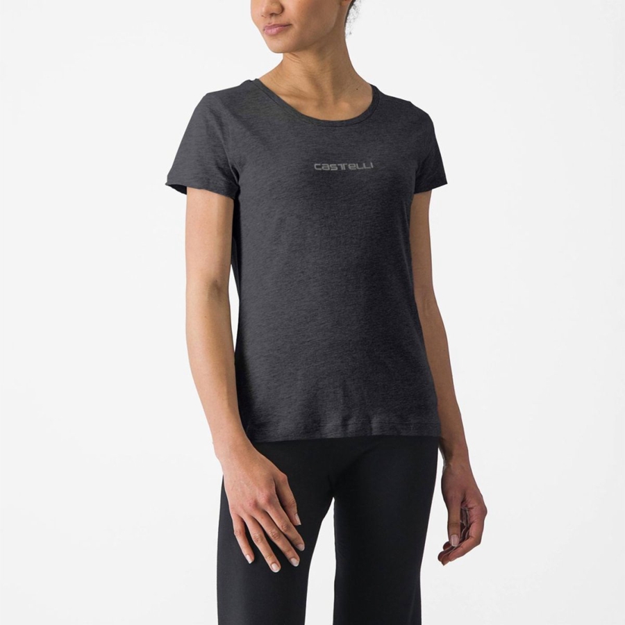 Castelli CASTELLI CLASSICO W TEE Casual Dame Svarte | 289016QLH