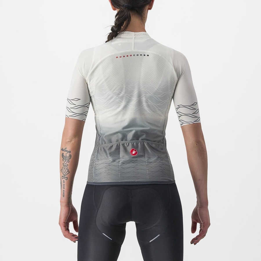 Castelli CLIMBER'S 2.0 W Jersey Dame Hvite Olivengrønne | 612384QYO