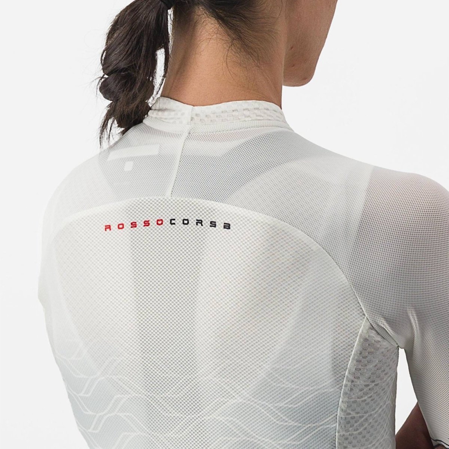 Castelli CLIMBER'S 2.0 W Jersey Dame Hvite Olivengrønne | 612384QYO