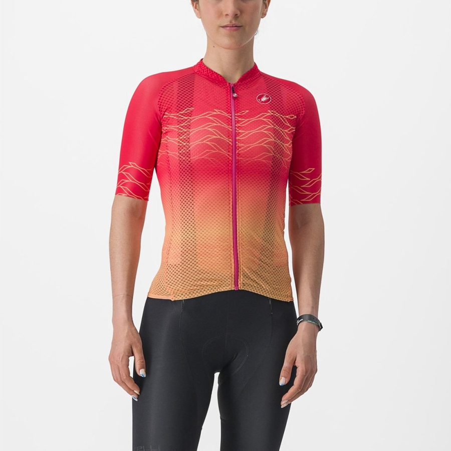 Castelli CLIMBER\'S 2.0 W Jersey Dame Oransje | 807431IAW