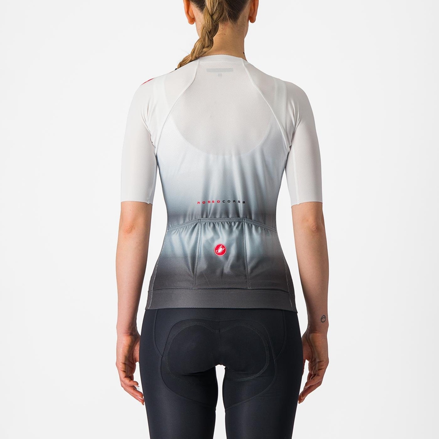 Castelli CLIMBER'S 4.0 W Jersey Dame Hvite Mørke Grå | 463582AFL