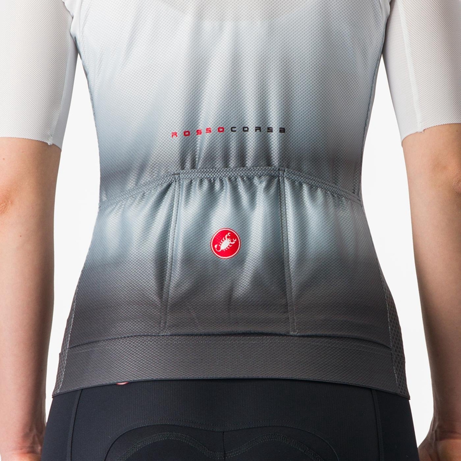 Castelli CLIMBER'S 4.0 W Jersey Dame Hvite Mørke Grå | 463582AFL