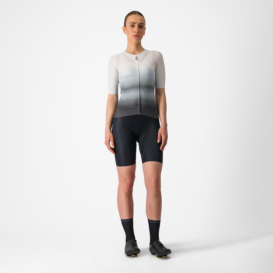 Castelli CLIMBER'S 4.0 W Jersey Dame Hvite Mørke Grå | 463582AFL