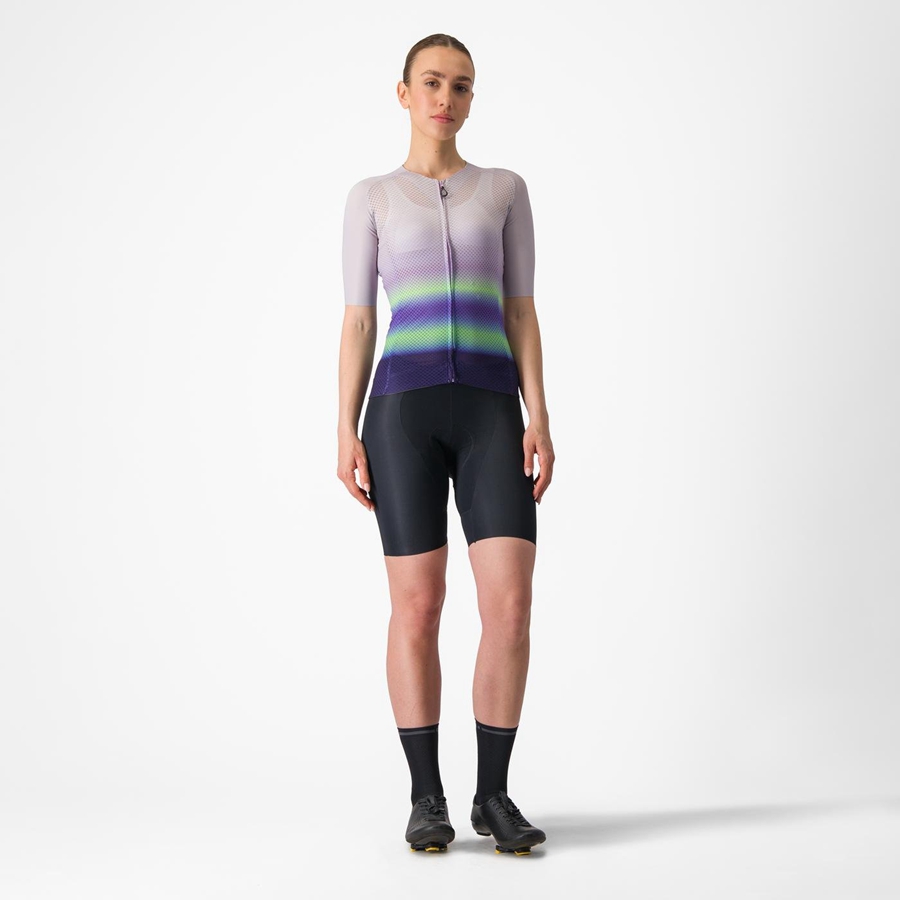 Castelli CLIMBER'S 4.0 W Jersey Dame Lilla Hvite Grønn Mørke Lilla | 817524BNC