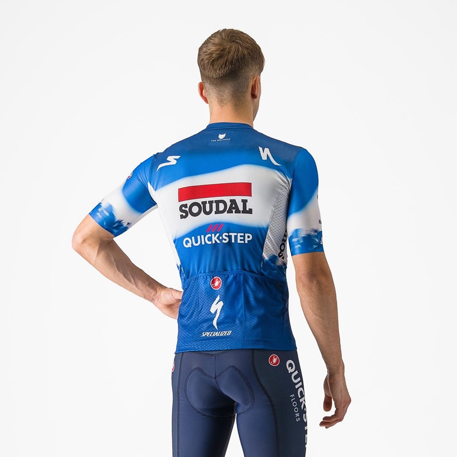 Castelli COMPETIZIONE 3 Jersey Herre Blå Hvite | 419378LRX