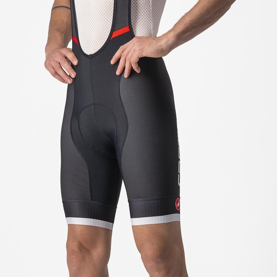 Castelli COMPETIZIONE KIT Shorts Med Smekke Herre Svarte Sølv Grå | 958321TEH