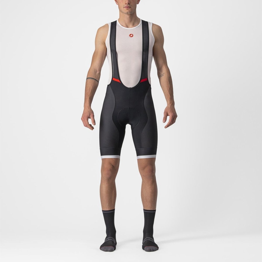 Castelli COMPETIZIONE KIT Shorts Med Smekke Herre Svarte Sølv Grå | 958321TEH