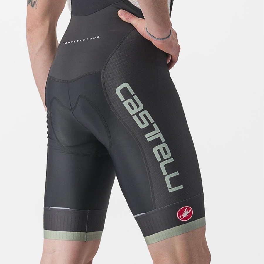 Castelli COMPETIZIONE KIT Shorts Med Smekke Herre Svarte Grønn | 249173GOT