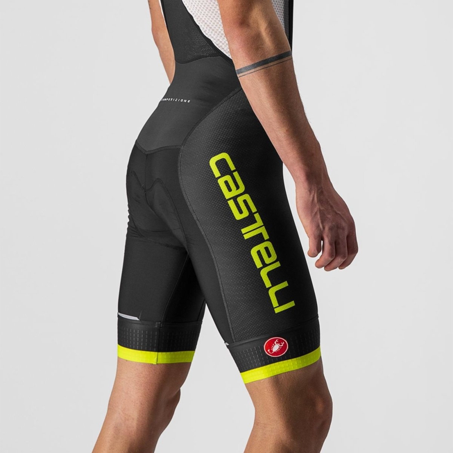 Castelli COMPETIZIONE KIT Shorts Med Smekke Herre Svarte Lyse Grønn | 640217DZS