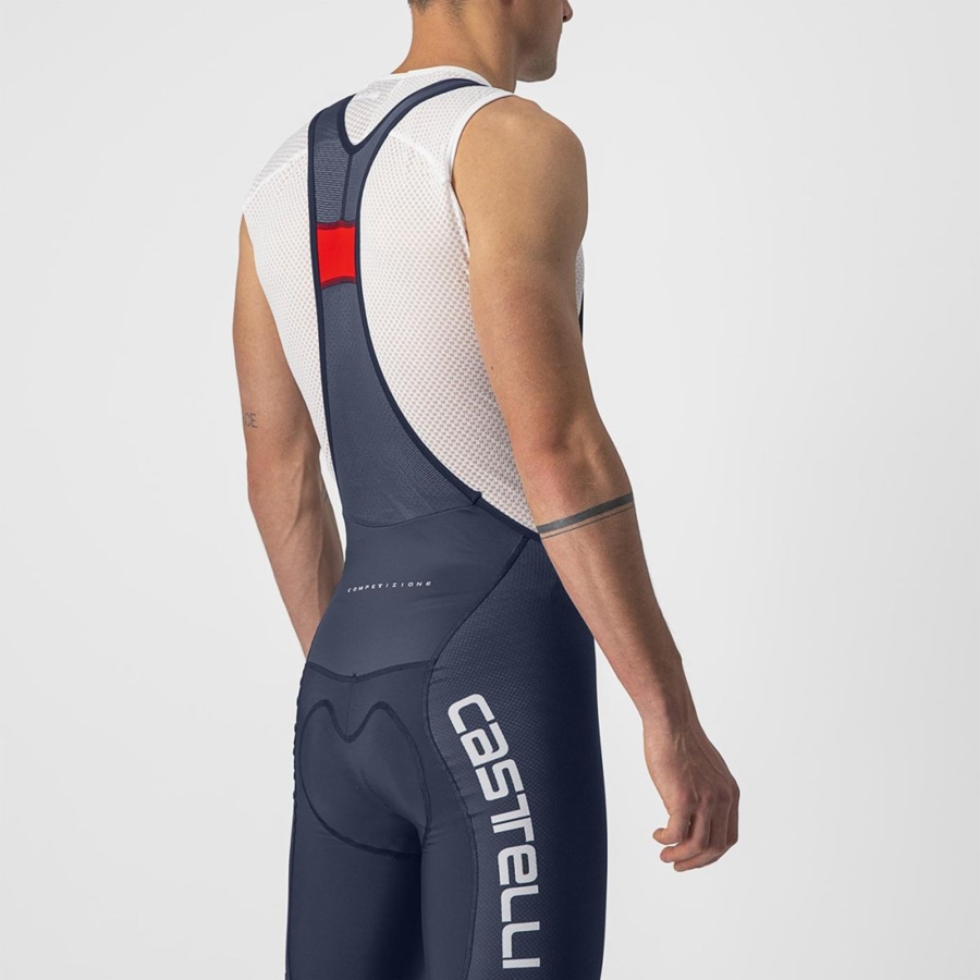 Castelli COMPETIZIONE KIT Shorts Med Smekke Herre Blå Hvite Sølv | 270568DHX