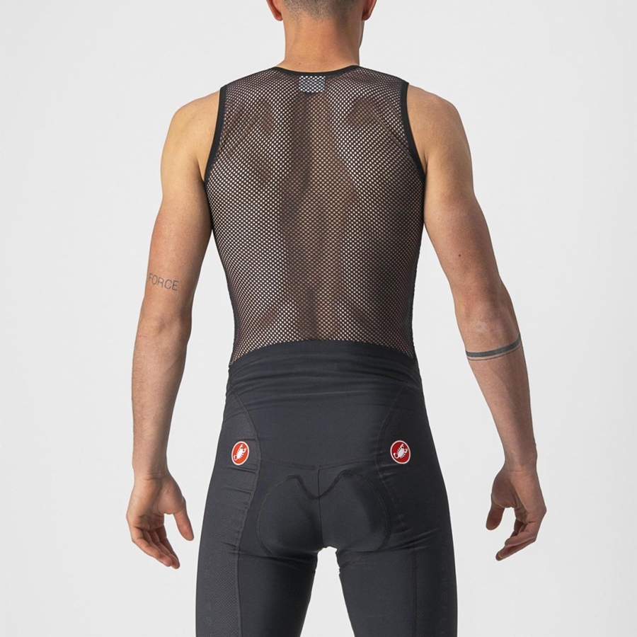 Castelli CORE MESH 3 SLEEVELESS Basislag Herre Svarte | 504981MLC