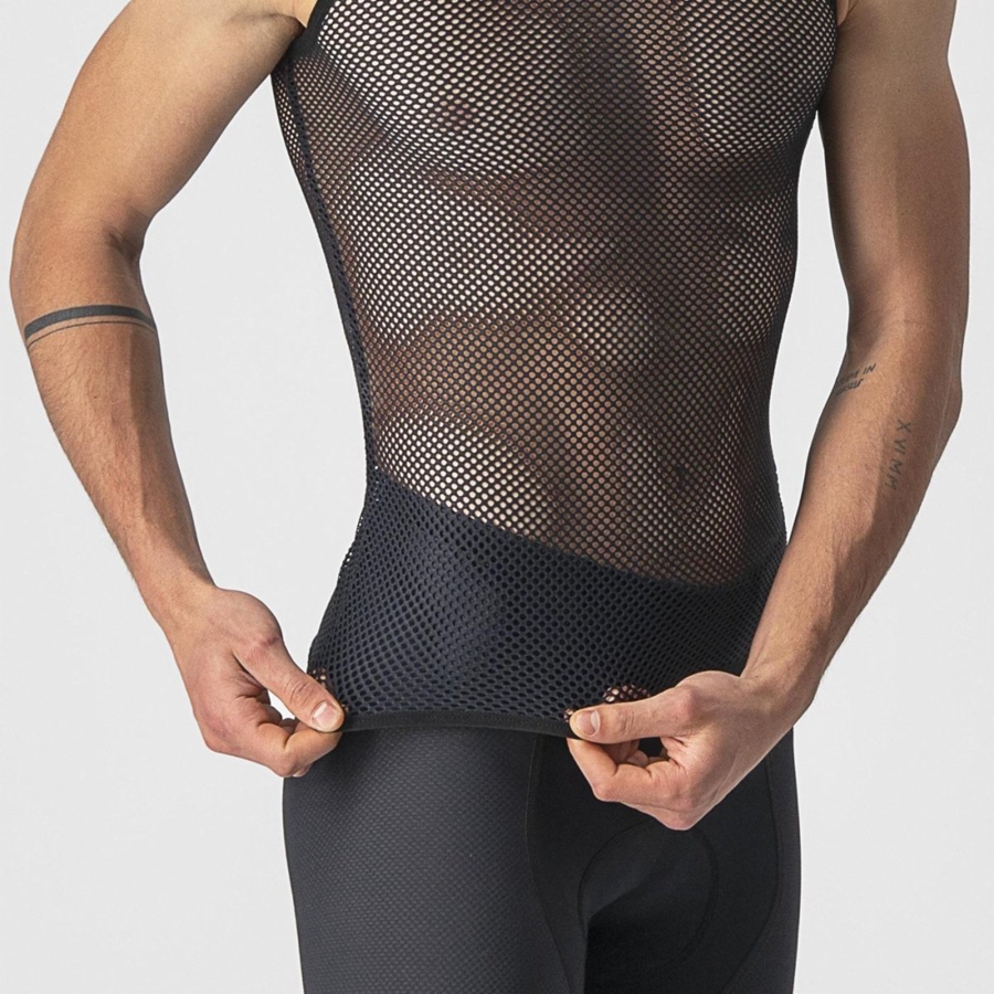 Castelli CORE MESH 3 SLEEVELESS Basislag Herre Svarte | 504981MLC