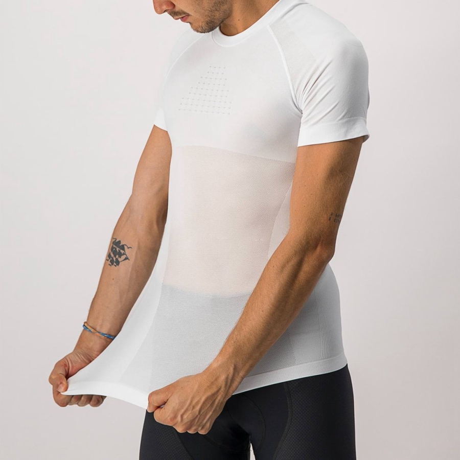 Castelli CORE SEAMLESS SS Basislag Herre Hvite | 694371WIU