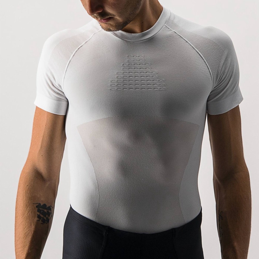 Castelli CORE SEAMLESS SS Basislag Herre Hvite | 694371WIU