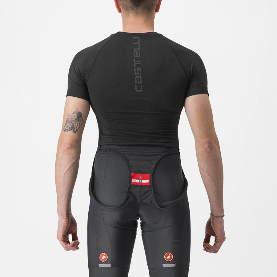 Castelli CORE SEAMLESS SS Basislag Herre Svarte | 892750MVK