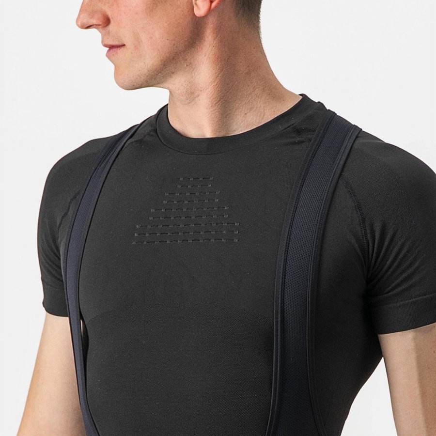 Castelli CORE SEAMLESS SS Basislag Herre Svarte | 892750MVK