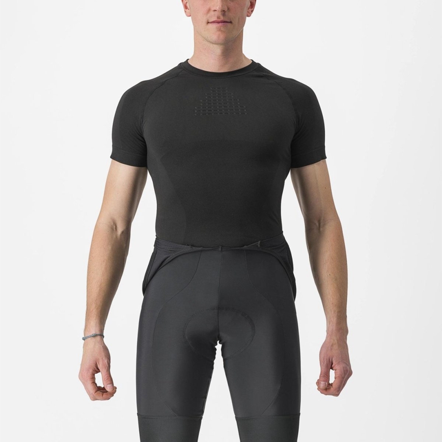 Castelli CORE SEAMLESS SS Basislag Herre Svarte | 892750MVK