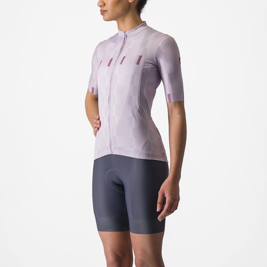 Castelli DIMENSIONE Jersey Dame Lilla Hvite Dyp Lilla | 405316AWV