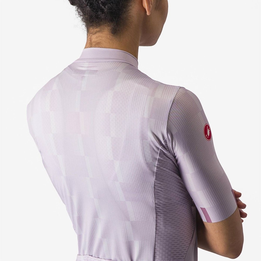 Castelli DIMENSIONE Jersey Dame Lilla Hvite Dyp Lilla | 405316AWV