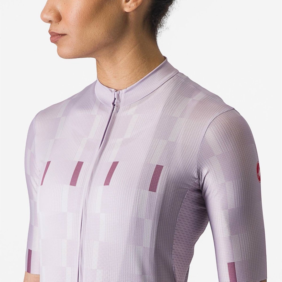 Castelli DIMENSIONE Jersey Dame Lilla Hvite Dyp Lilla | 405316AWV