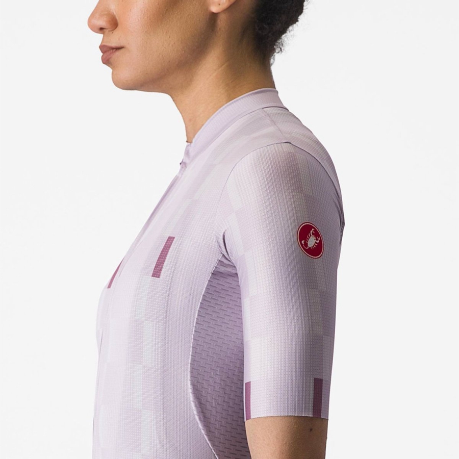 Castelli DIMENSIONE Jersey Dame Lilla Hvite Dyp Lilla | 405316AWV