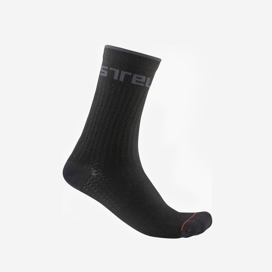 Castelli DISTANZA 20 Sokker Herre Svarte | 698127HGJ