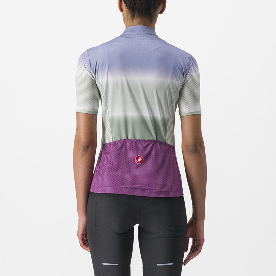 Castelli DOLCE Jersey Dame Lilla Hvite | 102758QGW