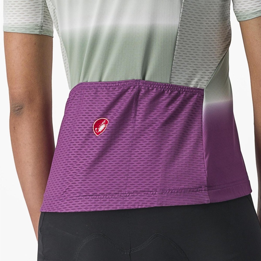 Castelli DOLCE Jersey Dame Lilla Hvite | 102758QGW