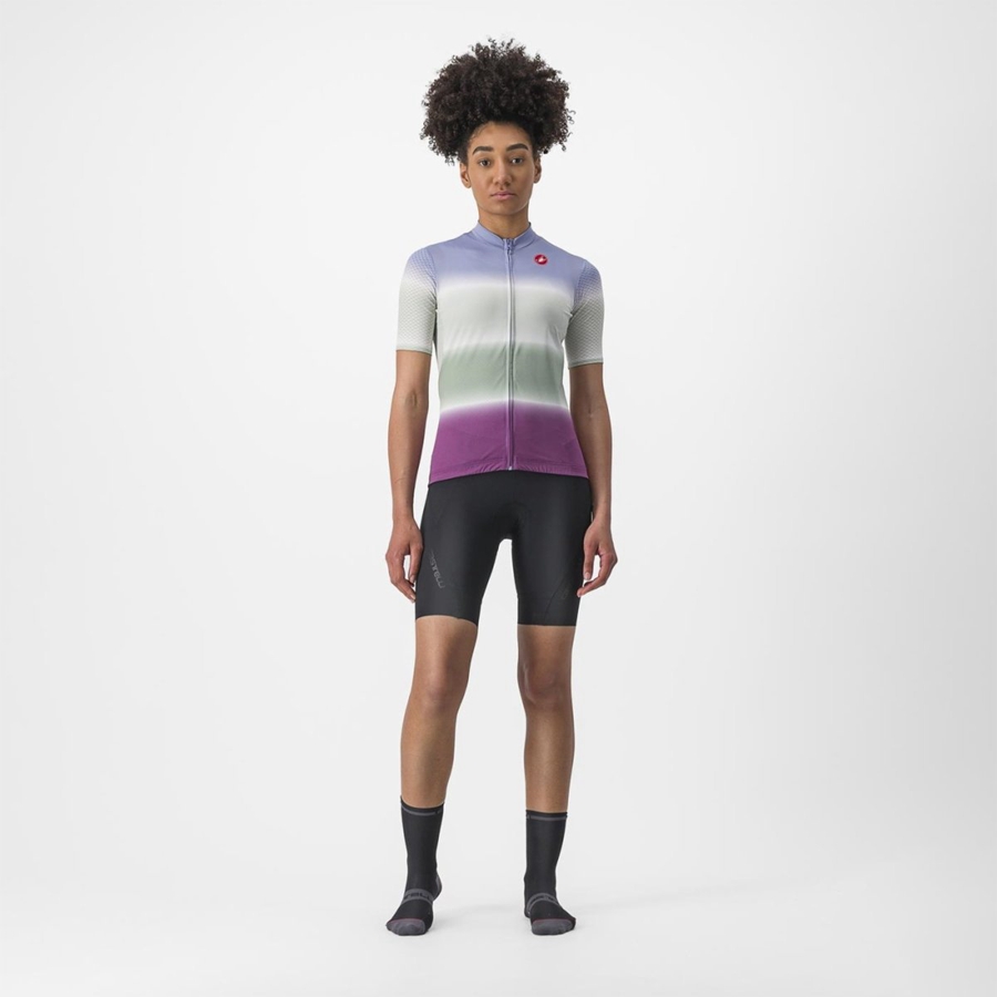 Castelli DOLCE Jersey Dame Lilla Hvite | 102758QGW