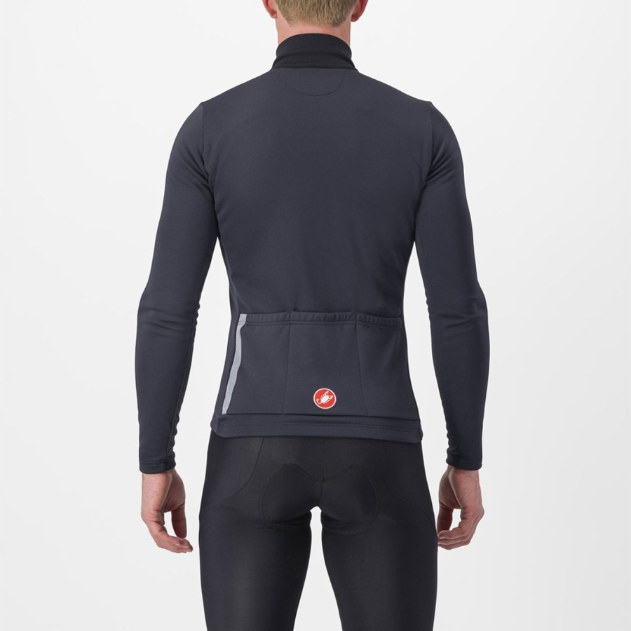 Castelli ENTRATA THERMAL Jersey Herre Svarte Rød | 059147IAW