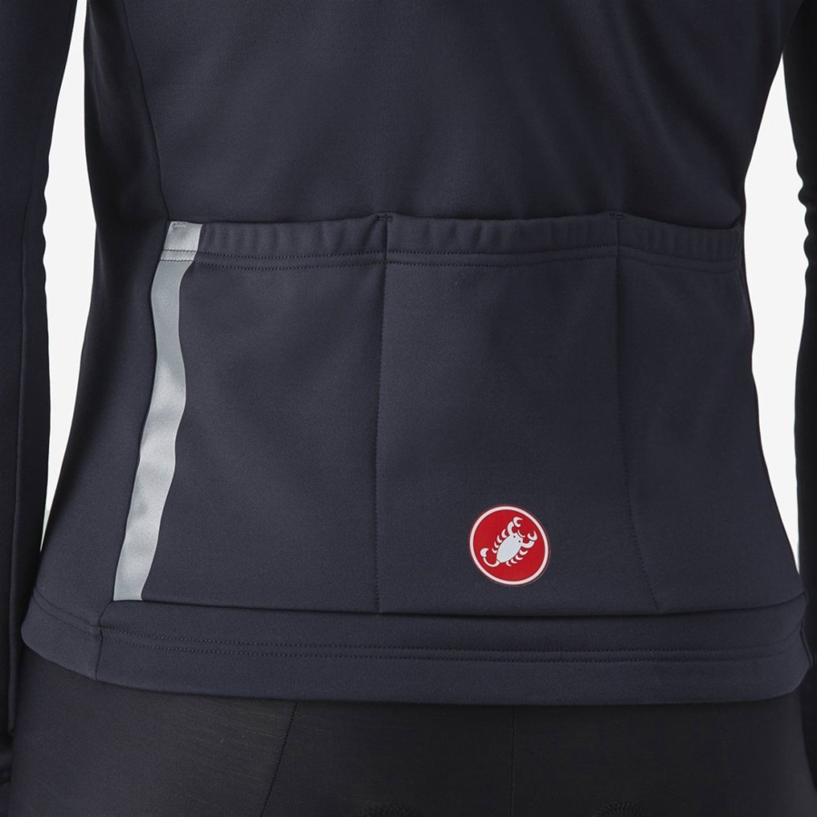 Castelli ENTRATA THERMAL Jersey Herre Svarte Rød | 059147IAW