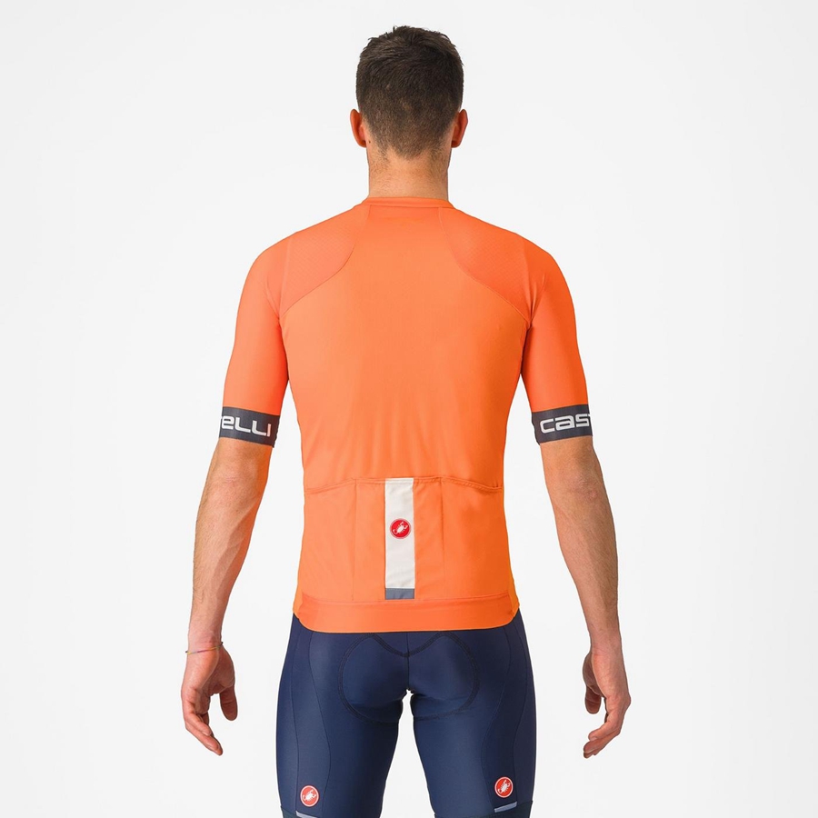 Castelli ENTRATA VI Jersey Herre Oransje Mørke Grå | 756031GPM