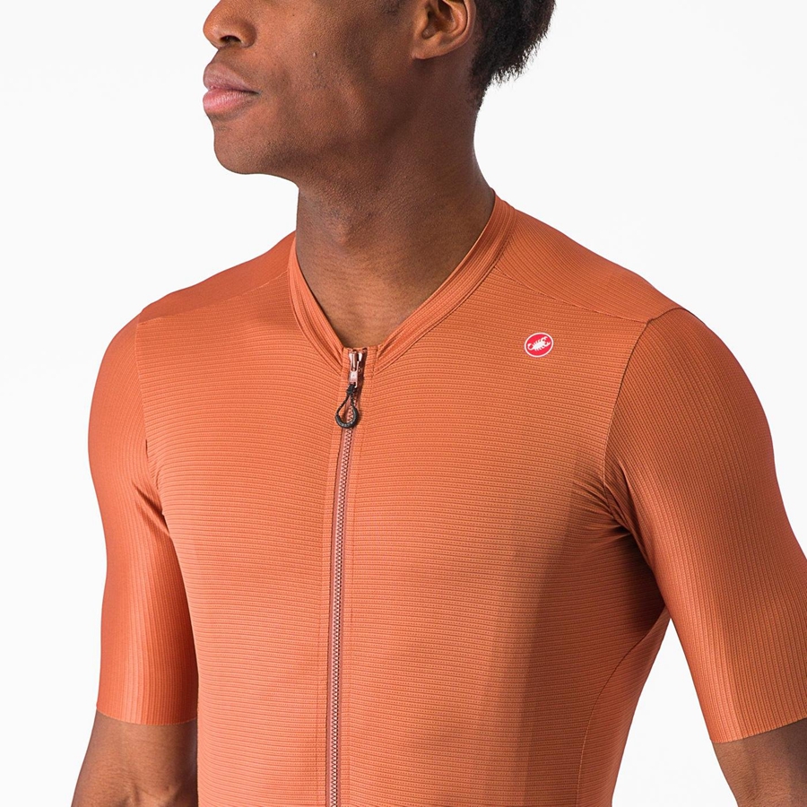 Castelli ESPRESSO Jersey Herre Beige Mørke Grå | 943652IWJ