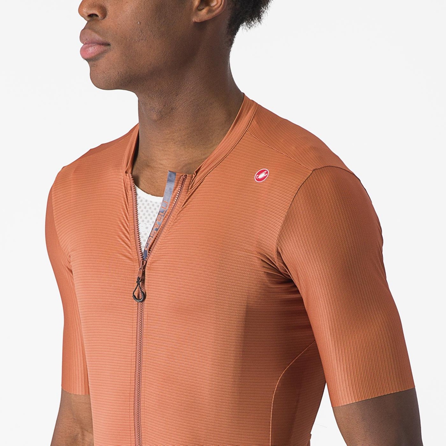 Castelli ESPRESSO Jersey Herre Beige Mørke Grå | 943652IWJ