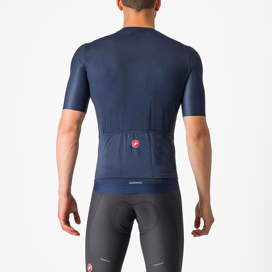 Castelli ESPRESSO Jersey Herre Blå Sølv | 396271PEH