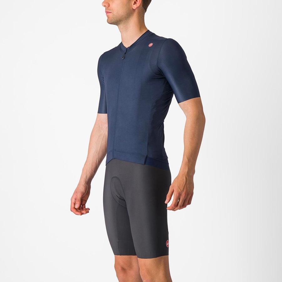 Castelli ESPRESSO Jersey Herre Blå Sølv | 396271PEH