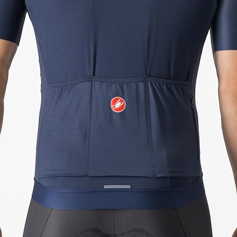 Castelli ESPRESSO Jersey Herre Blå Sølv | 396271PEH