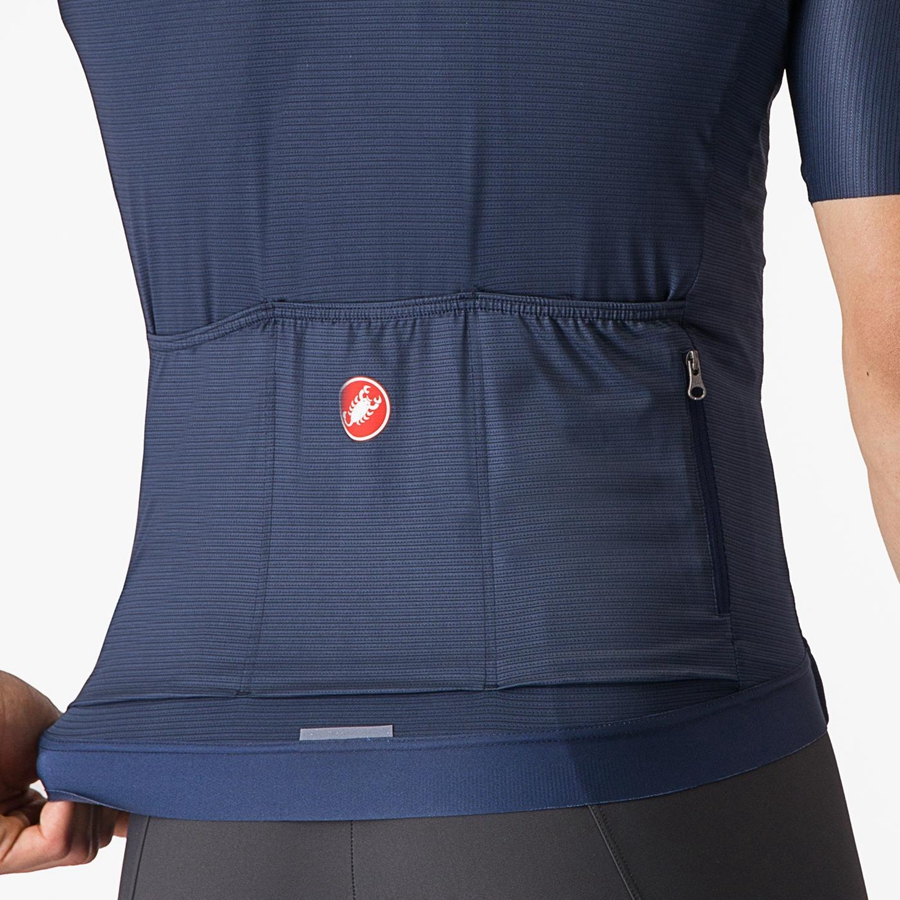 Castelli ESPRESSO Jersey Herre Blå Sølv | 396271PEH