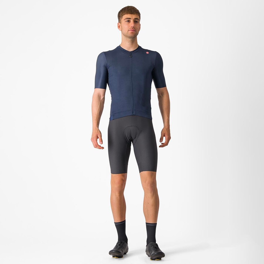 Castelli ESPRESSO Jersey Herre Blå Sølv | 396271PEH