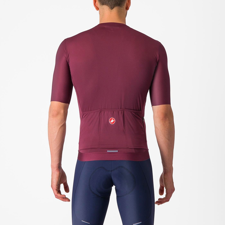 Castelli ESPRESSO Jersey Herre Dyp Burgunder Sølv | 291037RJE