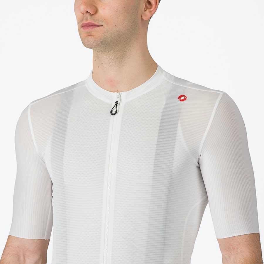 Castelli ESPRESSO Jersey Herre Hvite Mørke Grå | 324601BEO